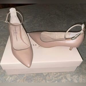 Chinese Laundry “Honey” Nude Heels with Ankle Strap